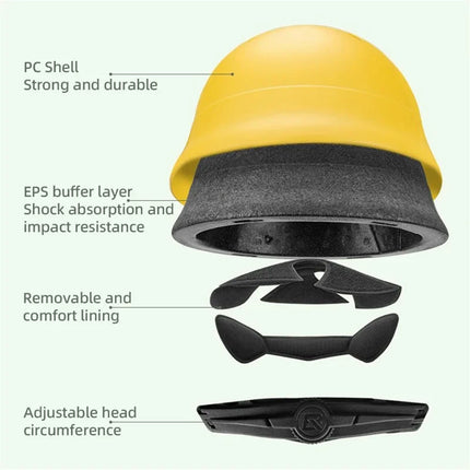 1003Casque de vélo pour enfants avec absorption des chocs - Jaune