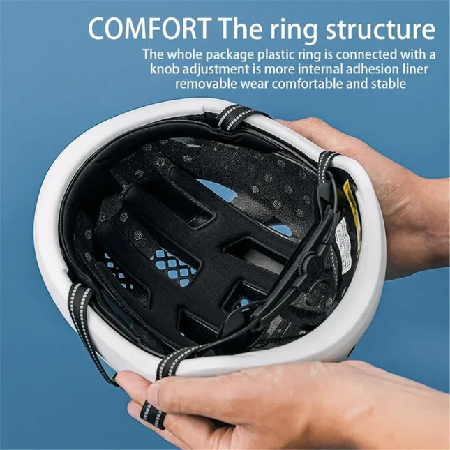 24Casque de vélo respirant avec protection de la tête (Design Mat) - Blanc