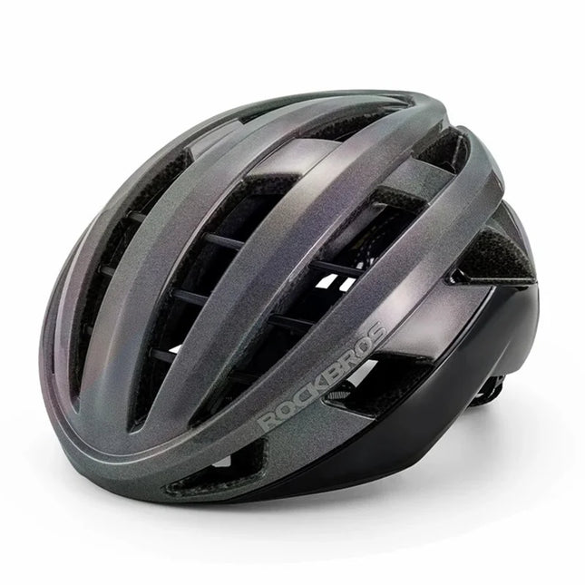 821Casque de cyclisme avec protection de la tête en PC+EPS - Brillant/Gris