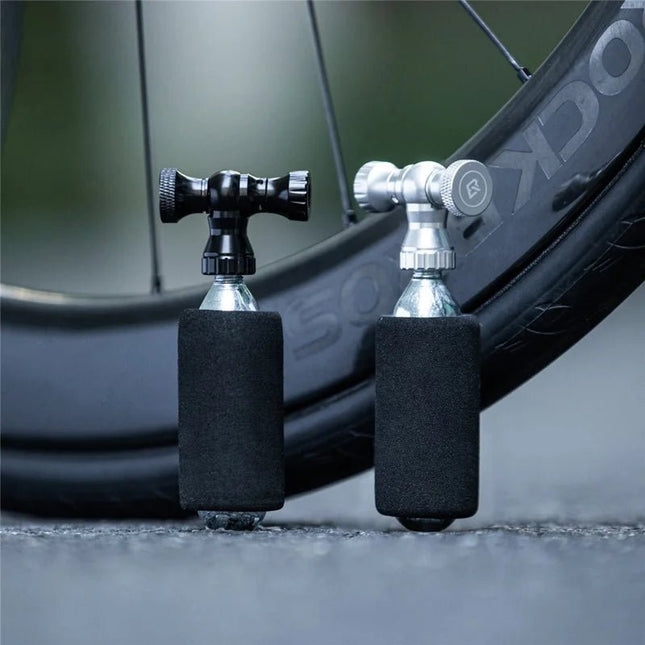 Cap de bombament CO2 per a pneumàtics de bicicleta, adaptador per a vàlvules