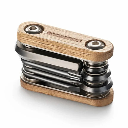 1522Kit de herramientas para bicicleta 8 en 1 ROCKBROS - Acero y Madera - Multifuncional