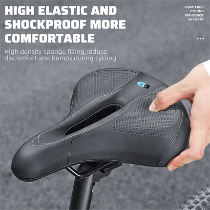 1088Selle de vélo en cuir + éponge, siège de vélo creux et respirant - Standard
