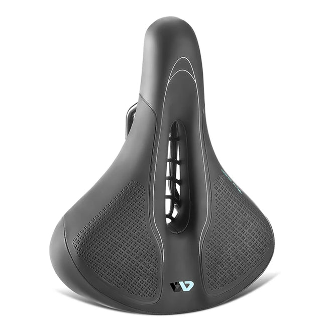 605Sella per bicicletta in pelle + spugna, sedile per bicicletta cavo e traspirante - Allargato