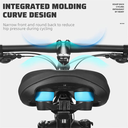 605Sella per bicicletta in pelle + spugna, sedile per bicicletta cavo e traspirante - Allargato