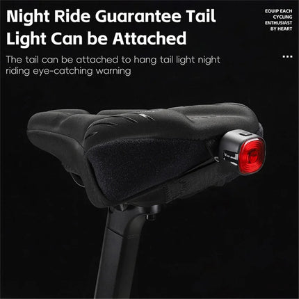 1582Cojín de sillín de bicicleta con absorción de impactos con funda para lluvia