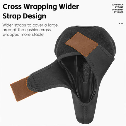 1582Cojín de sillín de bicicleta con absorción de impactos con funda para lluvia