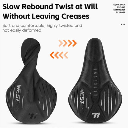 1582Cojín de sillín de bicicleta con absorción de impactos con funda para lluvia