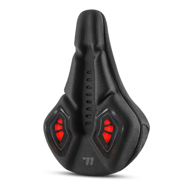 1757 Coprisella per bicicletta, schiuma a memoria di forma + silicone - Nero + Rosso