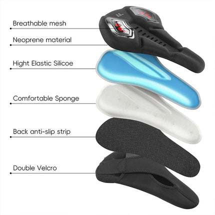 565Housse de selle de vélo, mousse à mémoire de forme + silicone - Noir