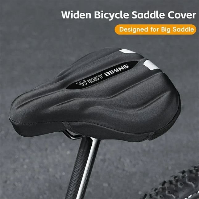 1841 Wide and thick shock-absorbing bicycle seat cover, 25.5 x 26.5