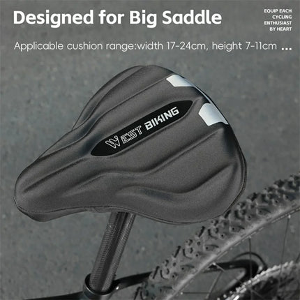 1841 Wide and thick shock-absorbing bicycle seat cover, 25.5 x 26.5