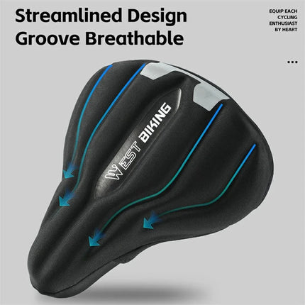 1841 Wide and thick shock-absorbing bicycle seat cover, 25.5 x 26.5