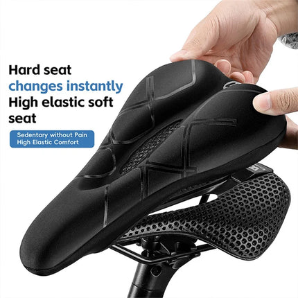 888Housse de siège de vélo silicone avec bouton de réglage - Noir rayé