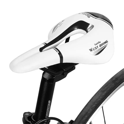 1816Selle de vélo siège Respirant Cuir PU Creux Confortable Anti-choc
