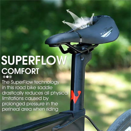 1816Selle de vélo siège Respirant Cuir PU Creux Confortable Anti-choc