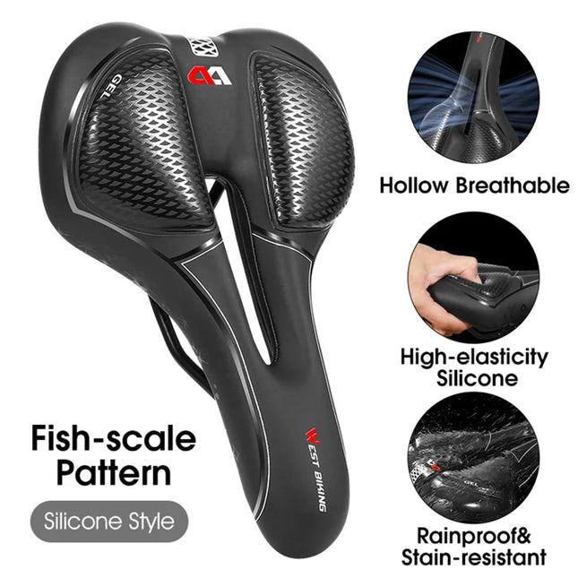 1744Sillín de bicicleta Arriffication Modelo de escala de pez (tipo de silicona)
