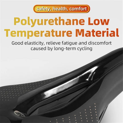 1118Selle de vélo VTT respirante en cuir PU et antichoc Rockbros