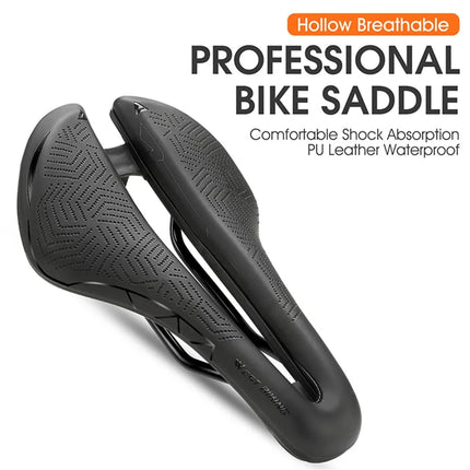 1013Selle de vélo de route ultralégère  Coussin Cuir imperméable   - Noir
