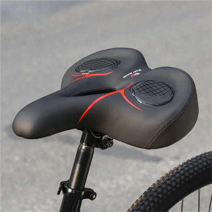 1008Selle de vélo en mousse à absorption des chocs pour VTT, vélos de route - Noir