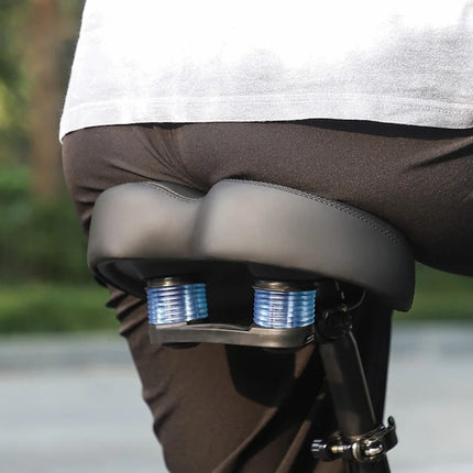 1008Selle de vélo en mousse à absorption des chocs pour VTT, vélos de route - Noir