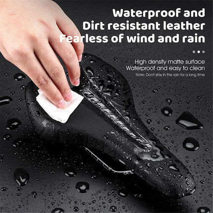 647 Children's leather shock-absorbing bicycle saddle - Long style