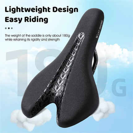 647 Children's leather shock-absorbing bicycle saddle - Long style