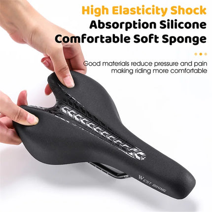 666 Children's leather shock-absorbing bicycle saddle - Short style