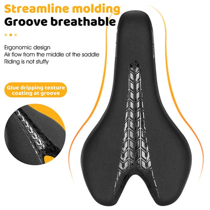 666 Children's leather shock-absorbing bicycle saddle - Short style