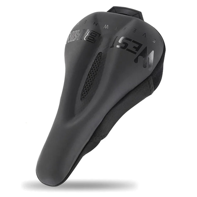 1679Sillín de bicicleta de ciclismo grueso de silicona con absorción de impactos