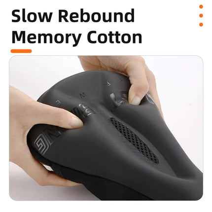 1679Sillín de bicicleta de ciclismo grueso de silicona con absorción de impactos