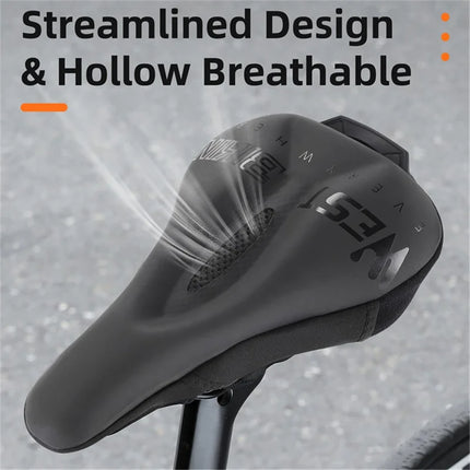 1679Sillín de bicicleta de ciclismo grueso de silicona con absorción de impactos