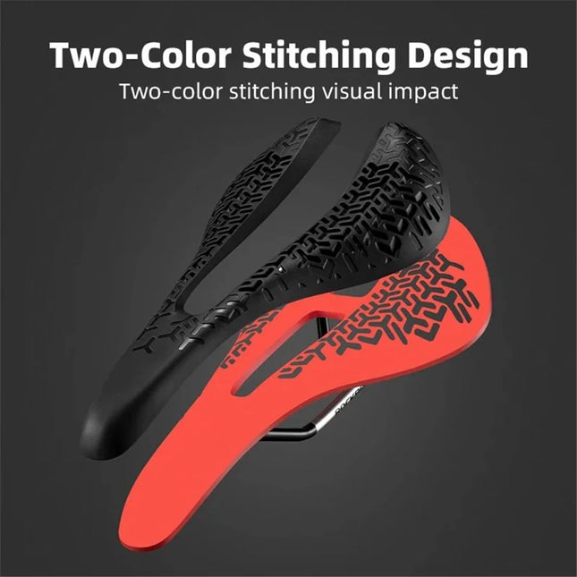 529Selle de vélo TPEE+PA66 respirante – Coussin de siège de vélo - Noir+Rouge