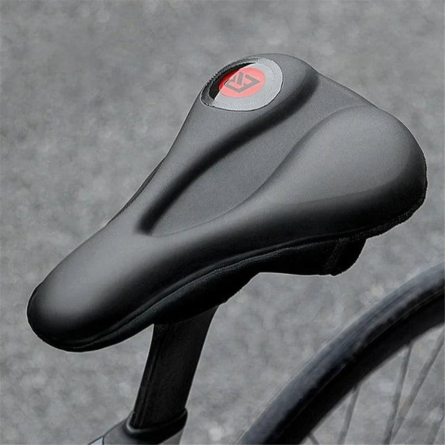 602 Silicone Quick Release Bicycle Saddle - Black/Blue