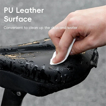 602Selle de vélo en silicone à libération rapide - Noir/Bleu