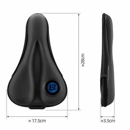602Selle de vélo en silicone à libération rapide - Noir/Bleu