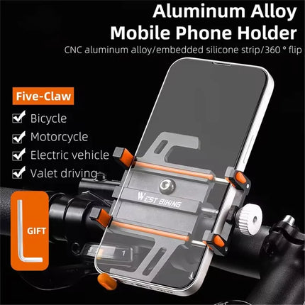 1052Support de téléphone de guidon de vélo en alliage d&amp;#39;aluminium