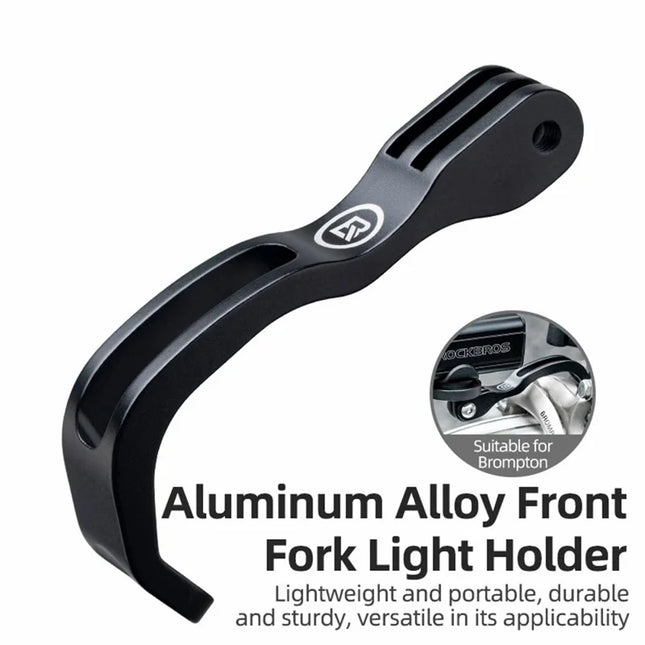 1065Support de phare de vélo, extension de phare avant de vélo pliant