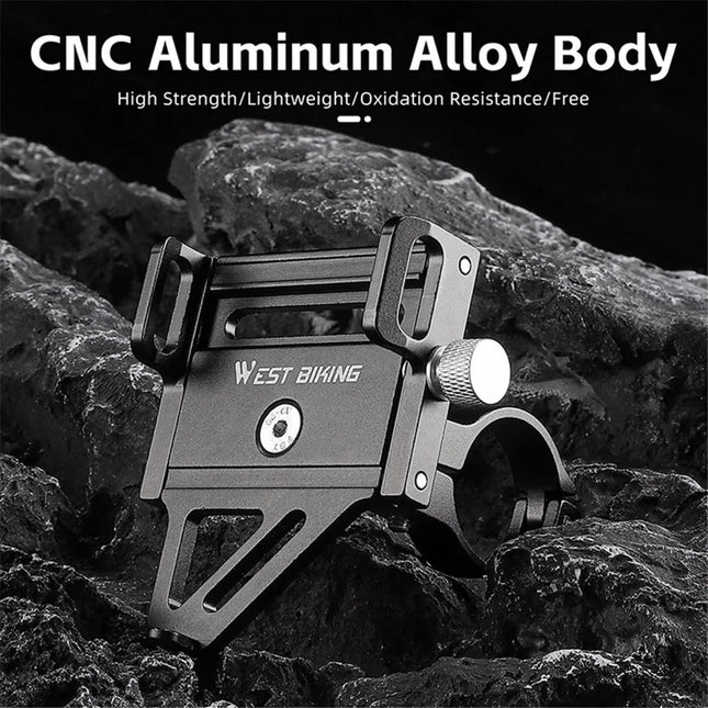 Supporto per telefono cellulare per bici ultra-leggero in lega di alluminio