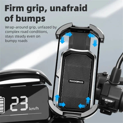 1042 Suporte para telemóvel para bicicleta e moto, antichoque - Espelho retrovisor