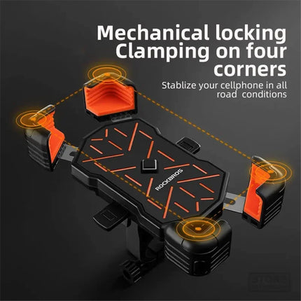 2410Rockbros Support vélo pour téléphone de 4,5 à 7,2 pouces