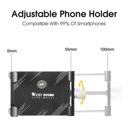 2160 Soporte de teléfono para bicicleta en aleación de aluminio