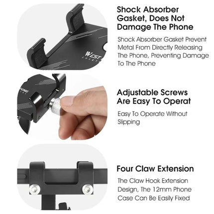 2160 Soporte de teléfono para bicicleta en aleación de aluminio