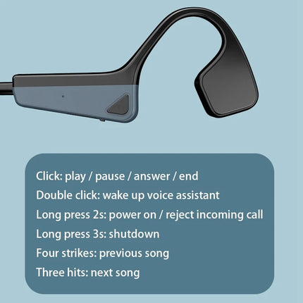 487 Wireless Bluetooth Bone Conduction Earphones for Sports