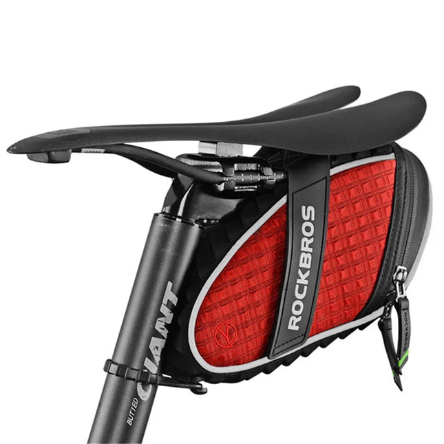 1881 3D Waterproof Reflective Shockproof 1L Bicycle Saddle Bag - Red