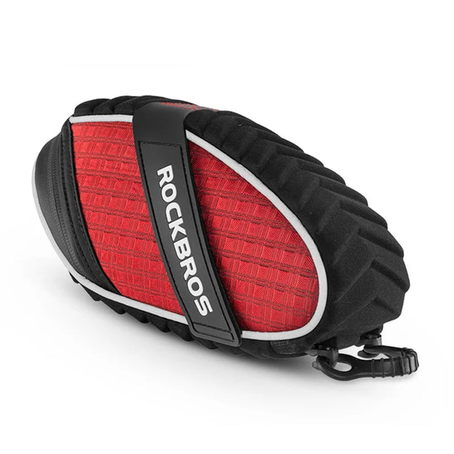 1881 3D Waterproof Reflective Shockproof 1L Bicycle Saddle Bag - Red