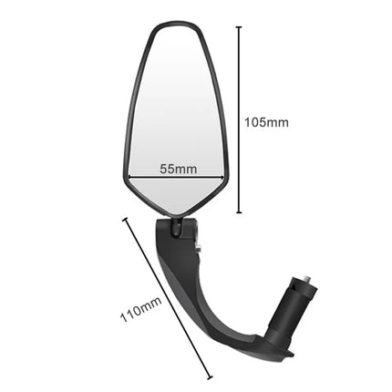 1823WEST BIKING Espejo retrovisor de bicicleta ajustable de seguridad