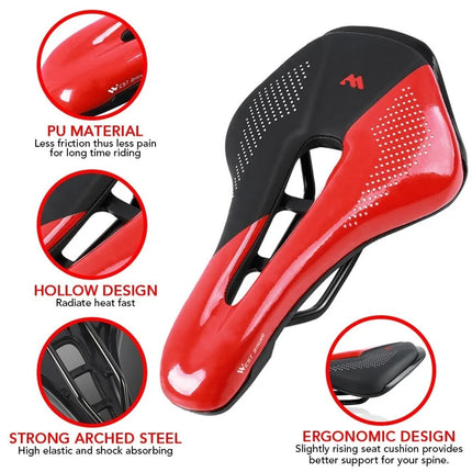 1070 Bicycle saddle Cushion - Black / Red