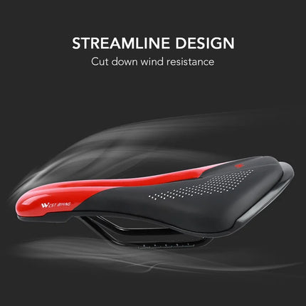 1070 Bicycle saddle Cushion - Black / Red