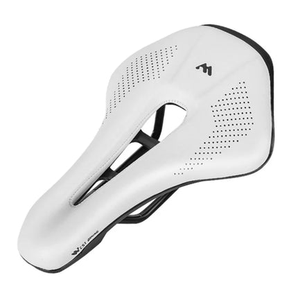 440Selle de Vélo Remplacement S en Cuir PU Creux Selle   - Blanc