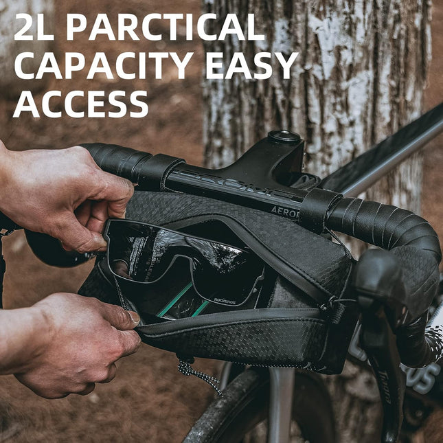 1649Sacoche de guidon étanche pour vélo avec bandoulière